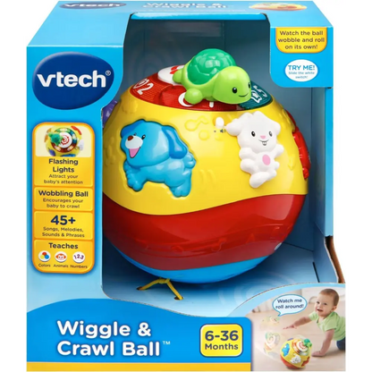VTech Wiggle Crawl & Learn Ball - Interactive Toddler & Preschool Learning Toy