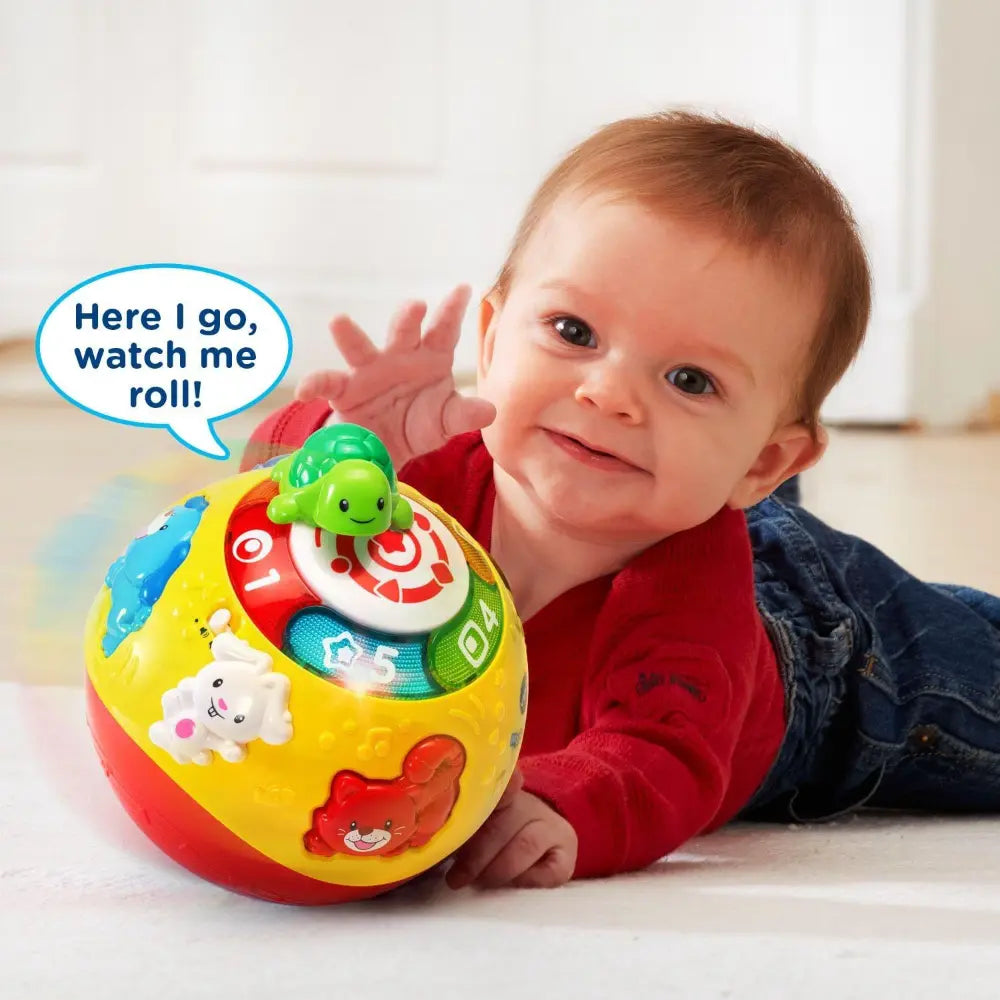 VTech Wiggle Crawl & Learn Ball - Interactive Toddler & Preschool Learning Toy
