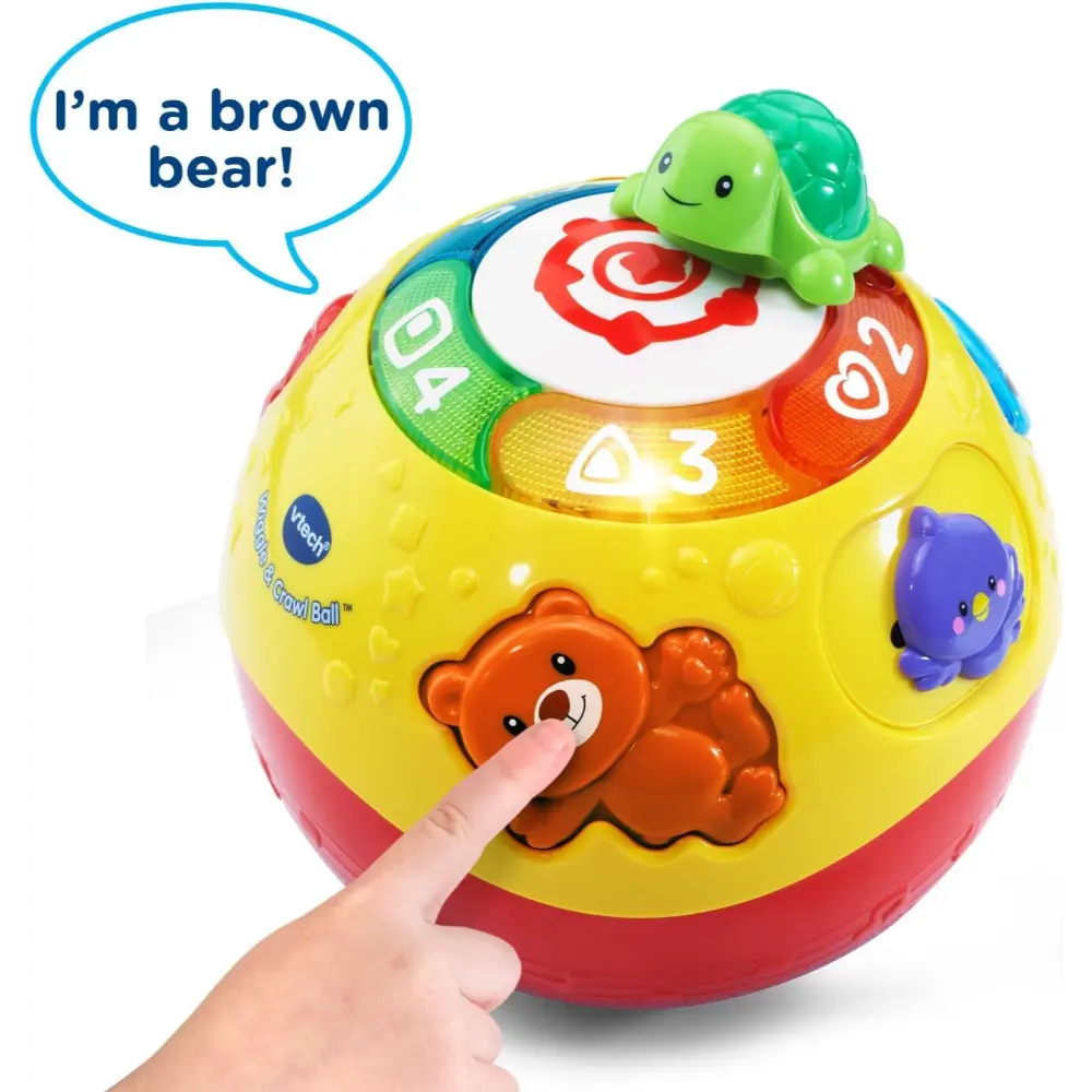 VTech Wiggle Crawl & Learn Ball - Interactive Toddler & Preschool Learning Toy