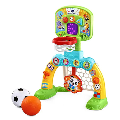 VTech Ultimated Sports Center 2-in-1 Toddler Basketbal Hoop and Soccer