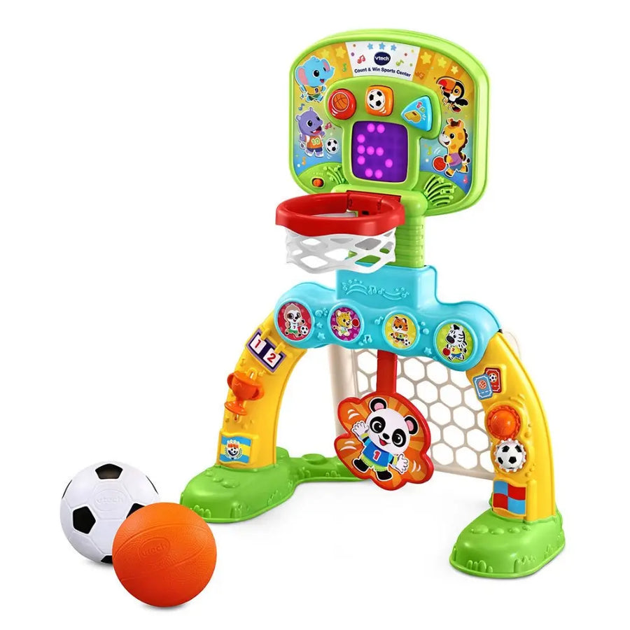 VTech Ultimated Sports Center 2-in-1 Toddler Basketbal Hoop and Soccer