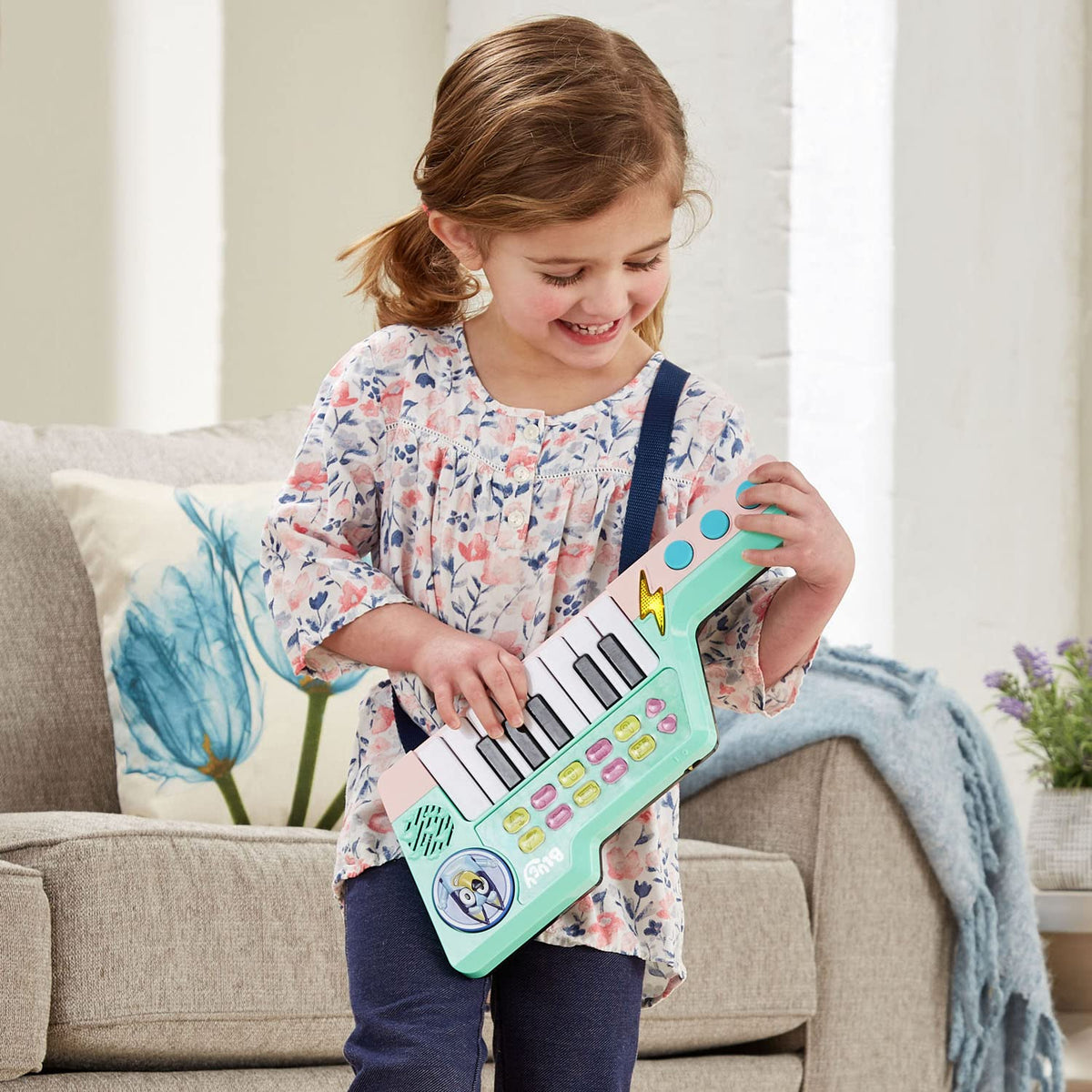 VTech Bluey Musical Keytar with 5 Instrument Sounds & Effects