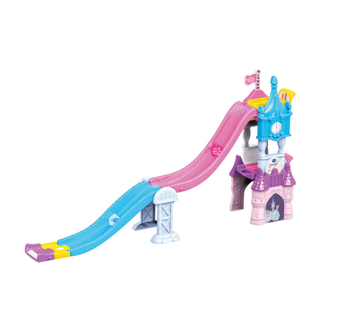 VTech Disney Princess Toot-Toot Drivers Enchanted Castle Slide Playset with Cinderella Vehicle