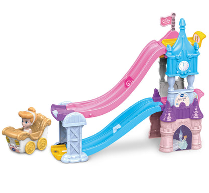 VTech Disney Princess Toot-Toot Drivers Enchanted Castle Slide Playset with Cinderella Vehicle