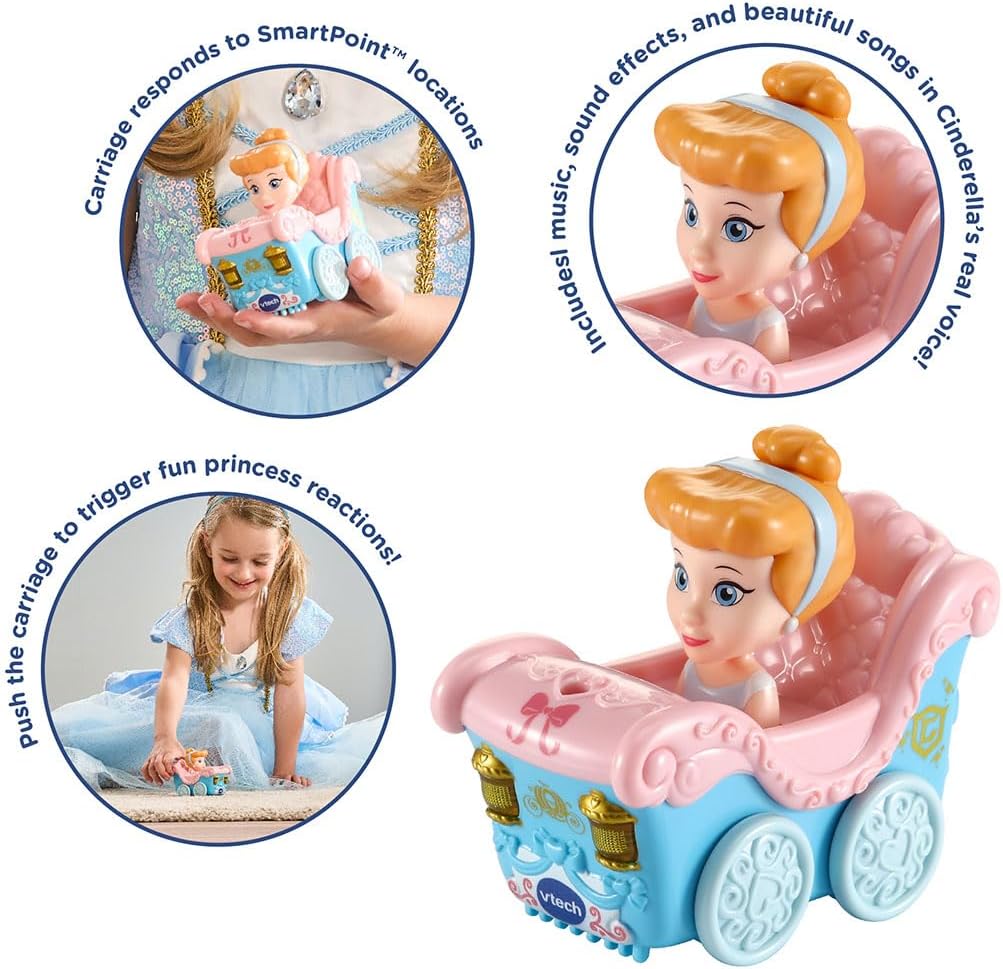 VTech Disney Princess Toot-Toot Drivers Cinderella’s Carriage Pretend Play Vehicle