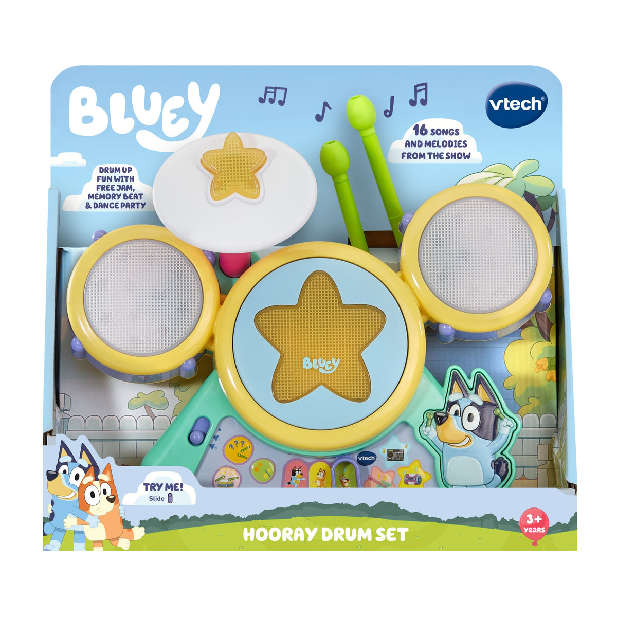 VTech Bluey Hooray Drum Set Interactive Musical Toy