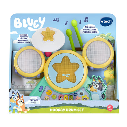 VTech Bluey Hooray Drum Set Interactive Musical Toy
