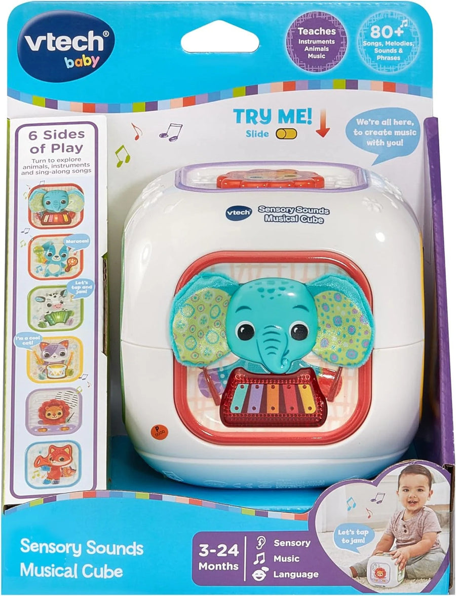 VTech Sensory Sounds Musical Cube Battery Operated