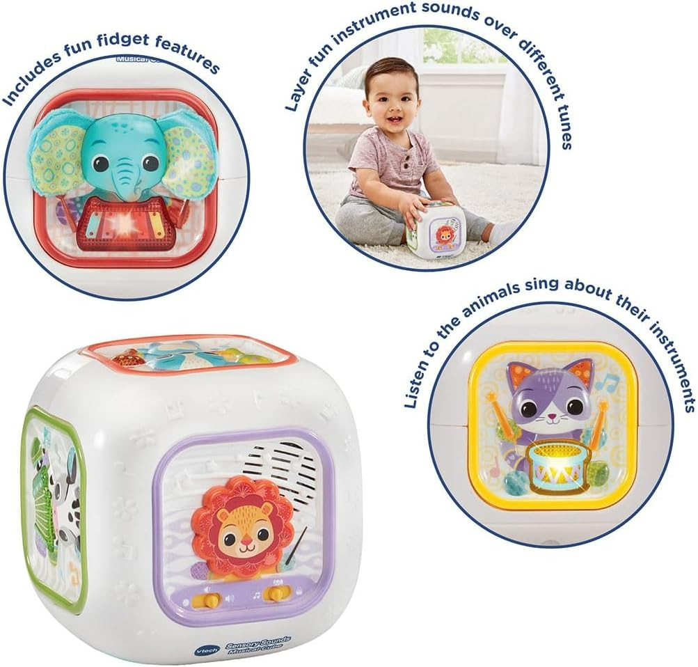VTech Sensory Sounds Musical Cube Battery Operated