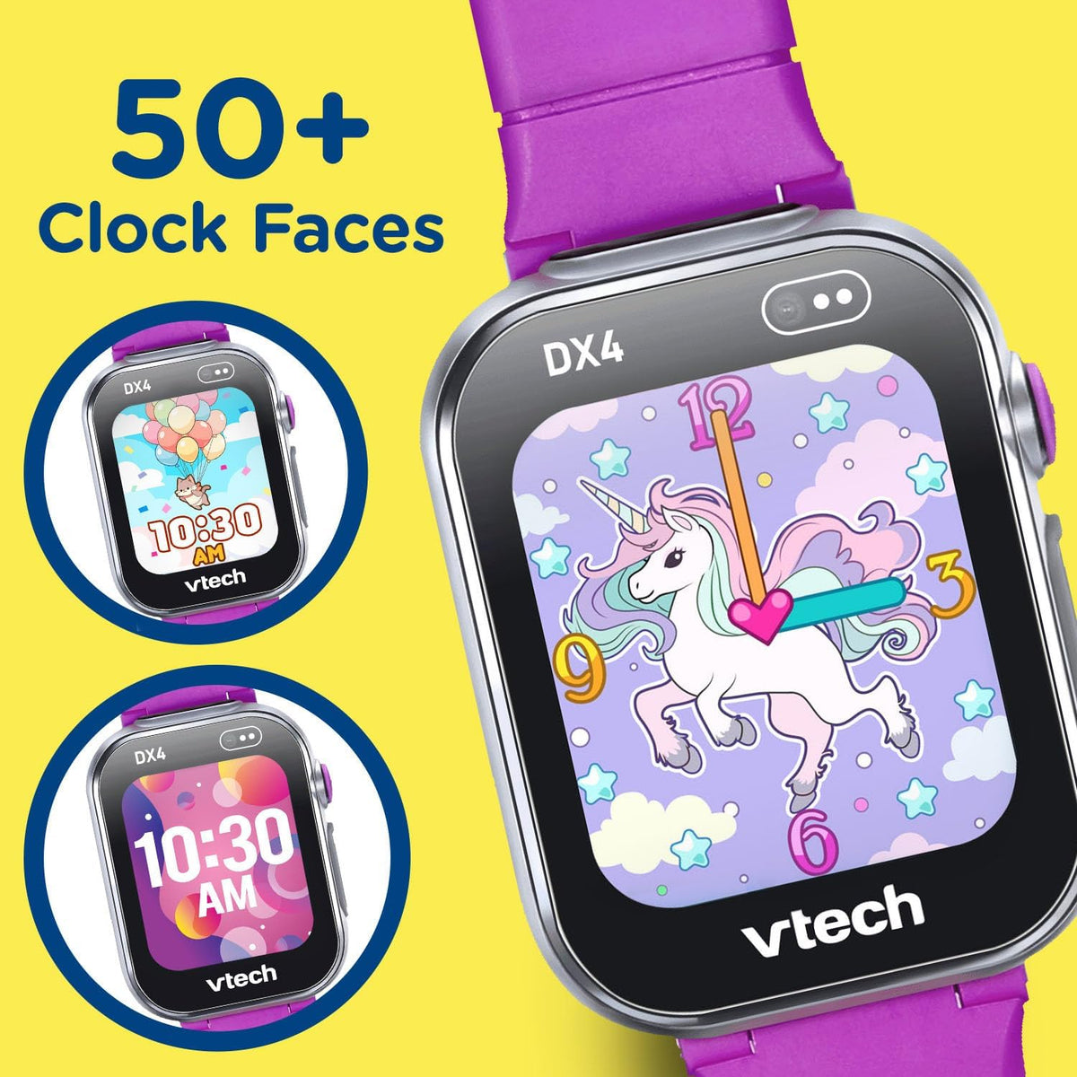 VTech Kidizoom Smart Watch DX4 Purple Camera Watch for Kids 4+