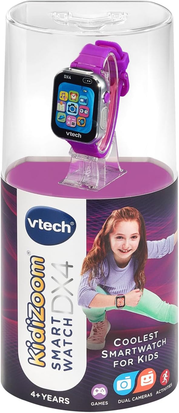 VTech Kidizoom Smart Watch DX4 Purple Camera Watch for Kids 4+