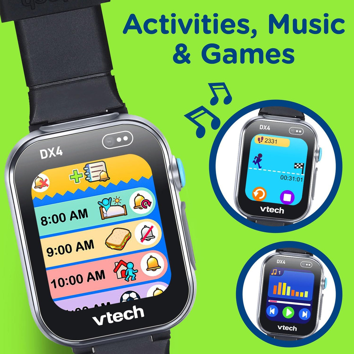 VTech Kidizoom Smart Watch Dx4 Black Battery-Operated