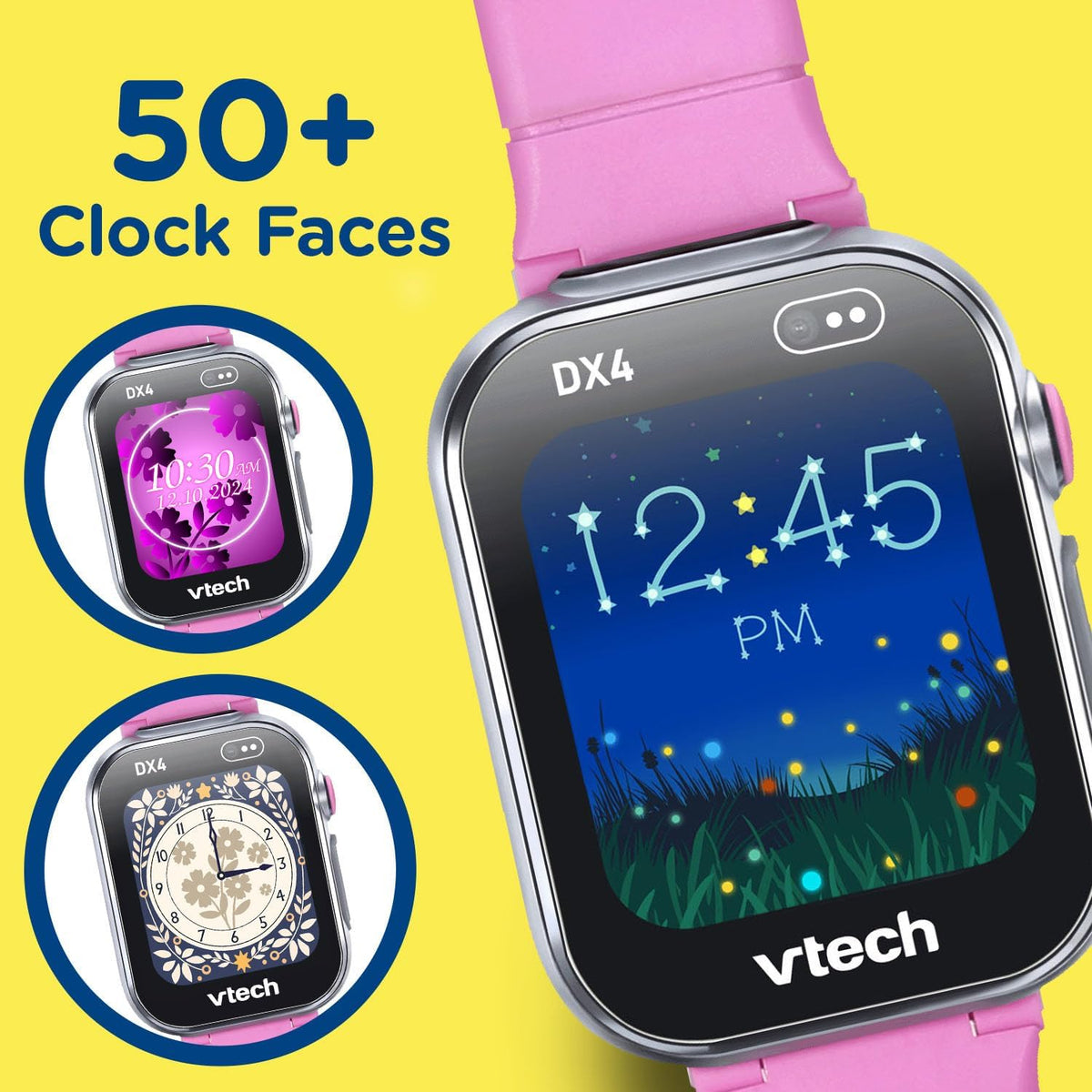 VTech Kidizoom Smart Watch DX4 Pink Camera Watch for Kids 4+