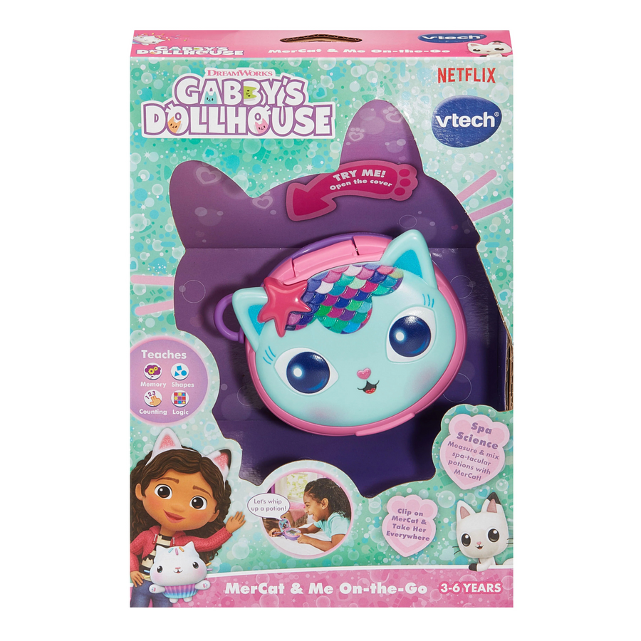 VTech Gabby's Dollhouse MerCat Portable Interactive Learning Toy for Kids