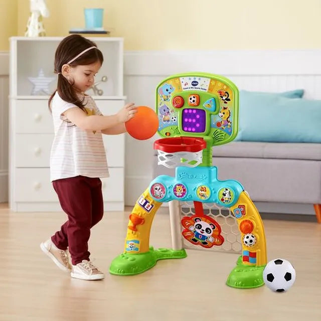 VTech Ultimated Sports Center 2-in-1 Toddler Basketbal Hoop and Soccer