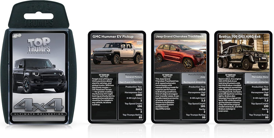 Top Trumps Card Game - 4x4 Edition Featuring Power, Speed & Rare Vehicles
