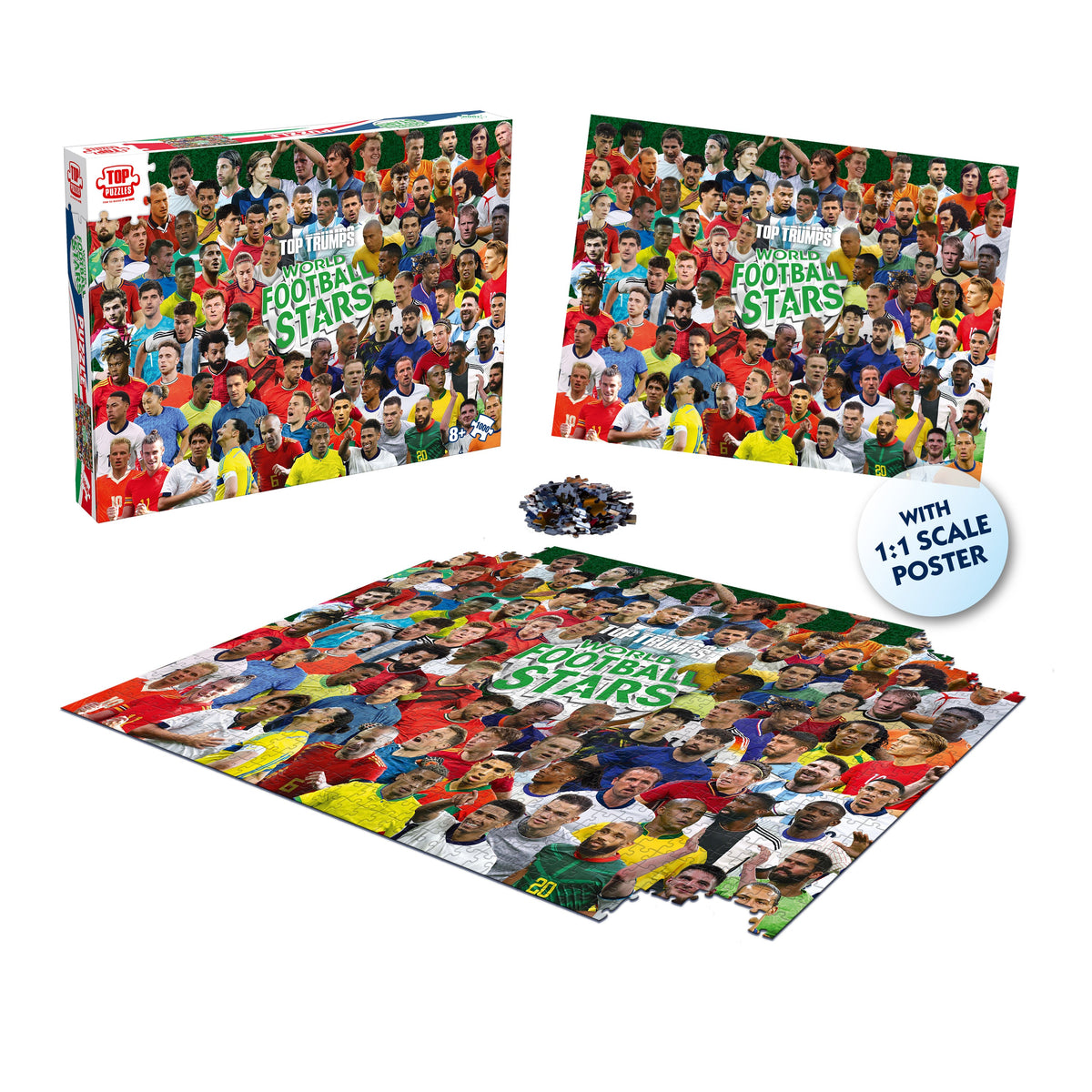Toptrumps World Football Stars 1000 - Piece Puzzle Game