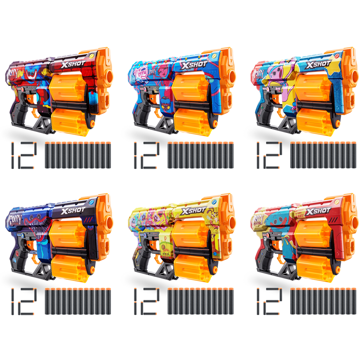 X-Shot Skins Dread Poppy Playtime 12 Darts Series 1