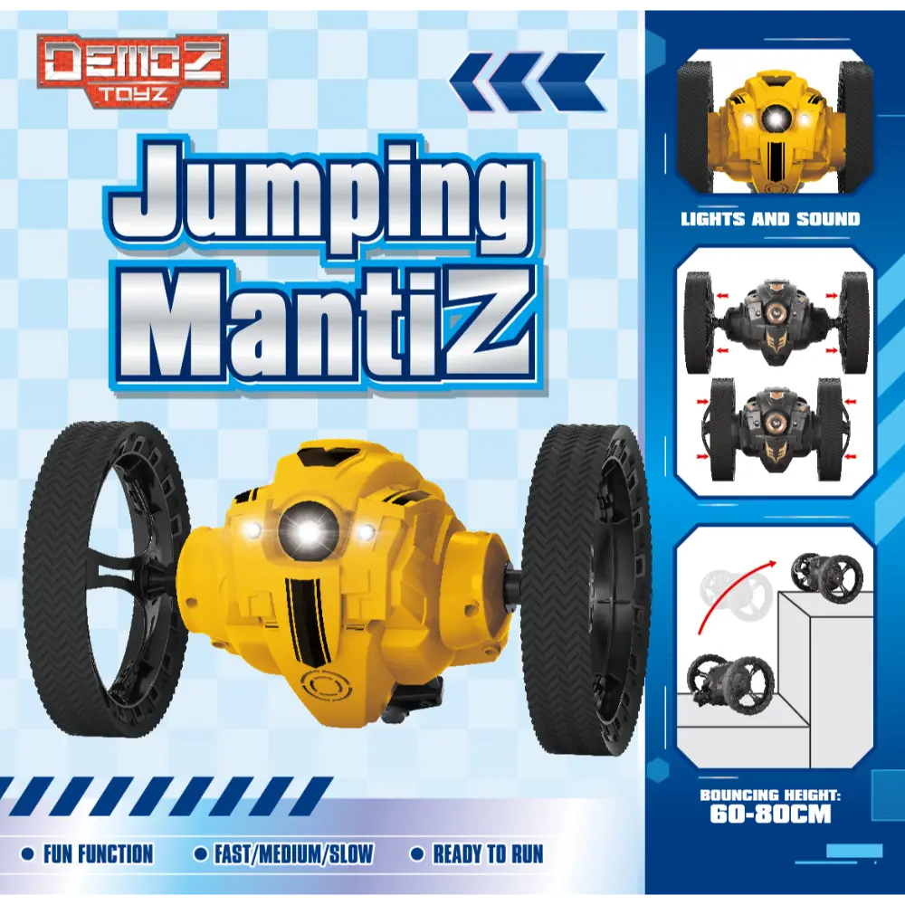 Demoz RC Jumping Mantiz 2.4G Remote-Control Stunt Car with Light & Sound