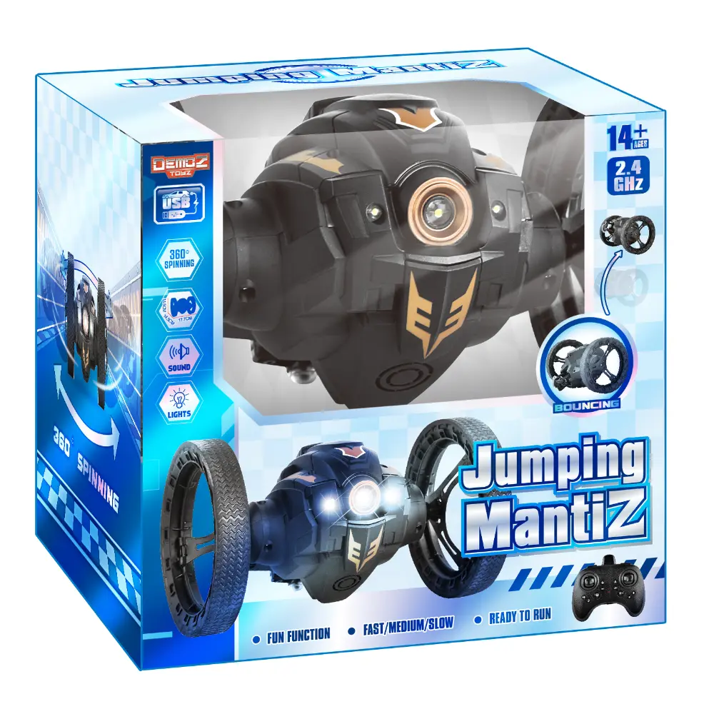 Demoz RC Jumping Mantiz 2.4G Remote-Control Stunt Car with Light & Sound