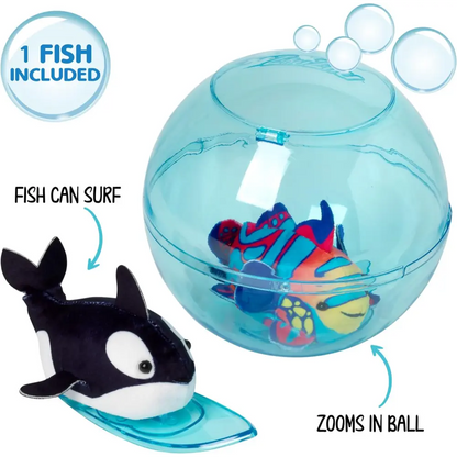 Zhuzhu Aquarium Bubble Ball and Surfboard with Fish