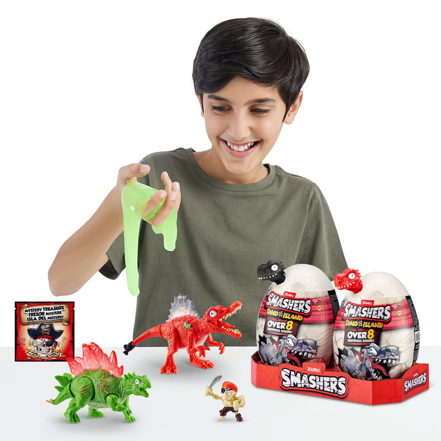 Smashers Dino Island Egg 2 Pack Series 5 Smash & Reveal Dinosaur Surprise Toys with Collectible Figures