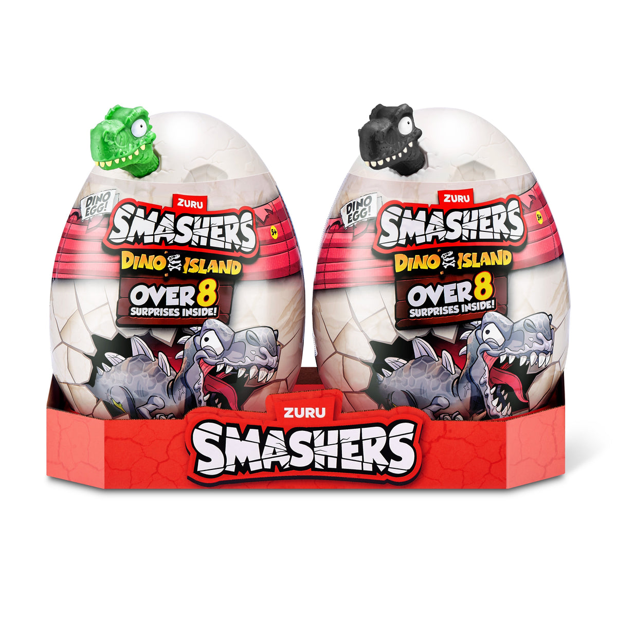 Smashers Dino Island Egg 2 Pack Series 5 Smash & Reveal Dinosaur Surprise Toys with Collectible Figures