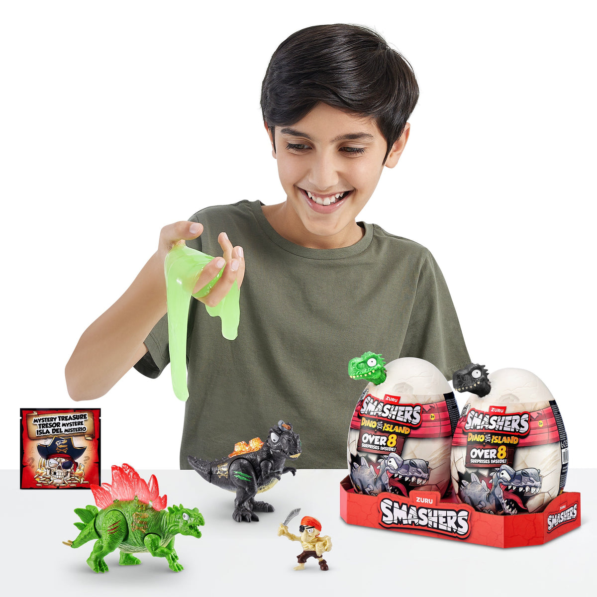 Smashers Dino Island Egg 2 Pack Series 5 Smash & Reveal Dinosaur Surprise Toys with Collectible Figures