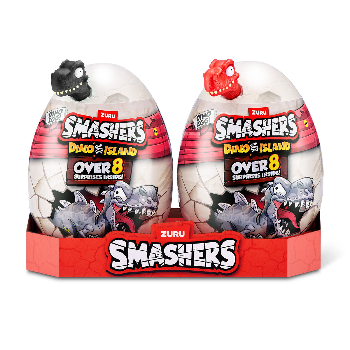 Smashers Dino Island Egg 2 Pack Series 5 Smash & Reveal Dinosaur Surprise Toys with Collectible Figures