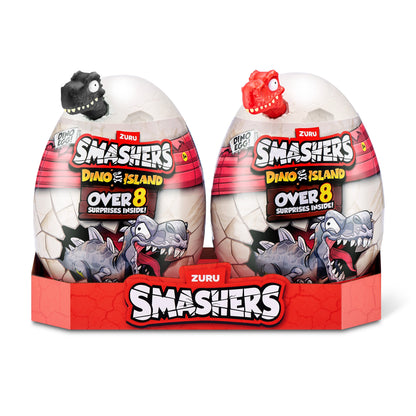 Smashers Dino Island Egg 2 Pack Series 5 Smash & Reveal Dinosaur Surprise Toys with Collectible Figures