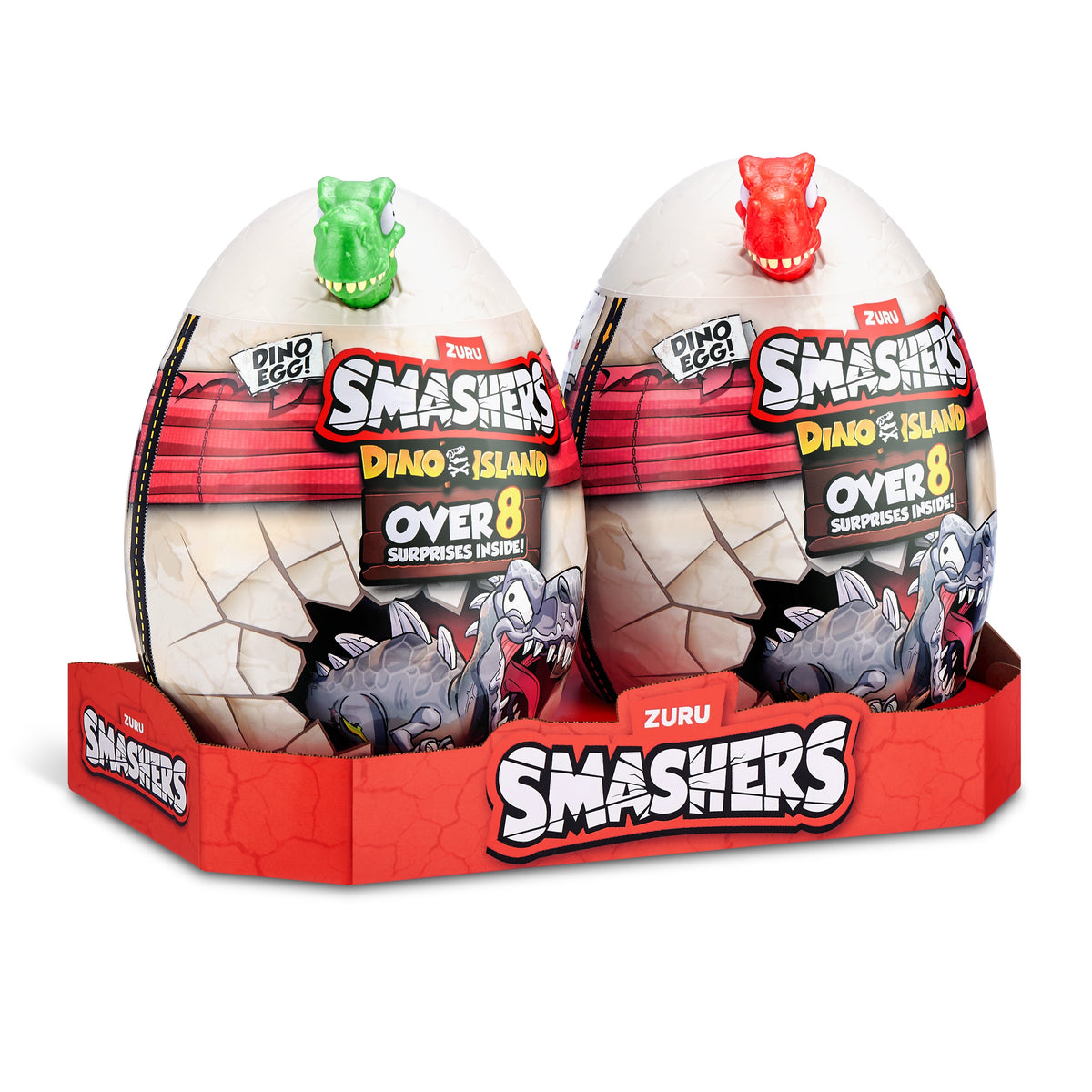 Smashers Dino Island Egg 2 Pack Series 5 Smash & Reveal Dinosaur Surprise Toys with Collectible Figures