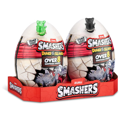 Smashers Dino Island Egg 2 Pack Series 5 Smash & Reveal Dinosaur Surprise Toys with Collectible Figures