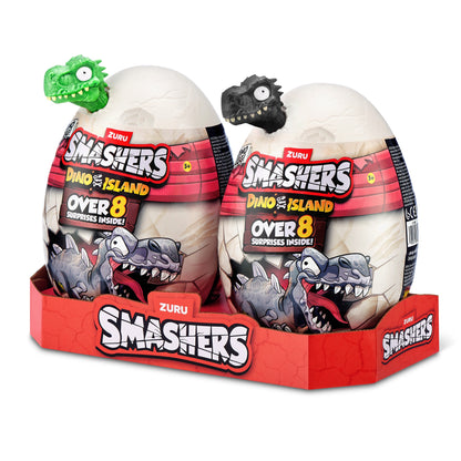 Smashers Dino Island Egg 2 Pack Series 5 Smash & Reveal Dinosaur Surprise Toys with Collectible Figures