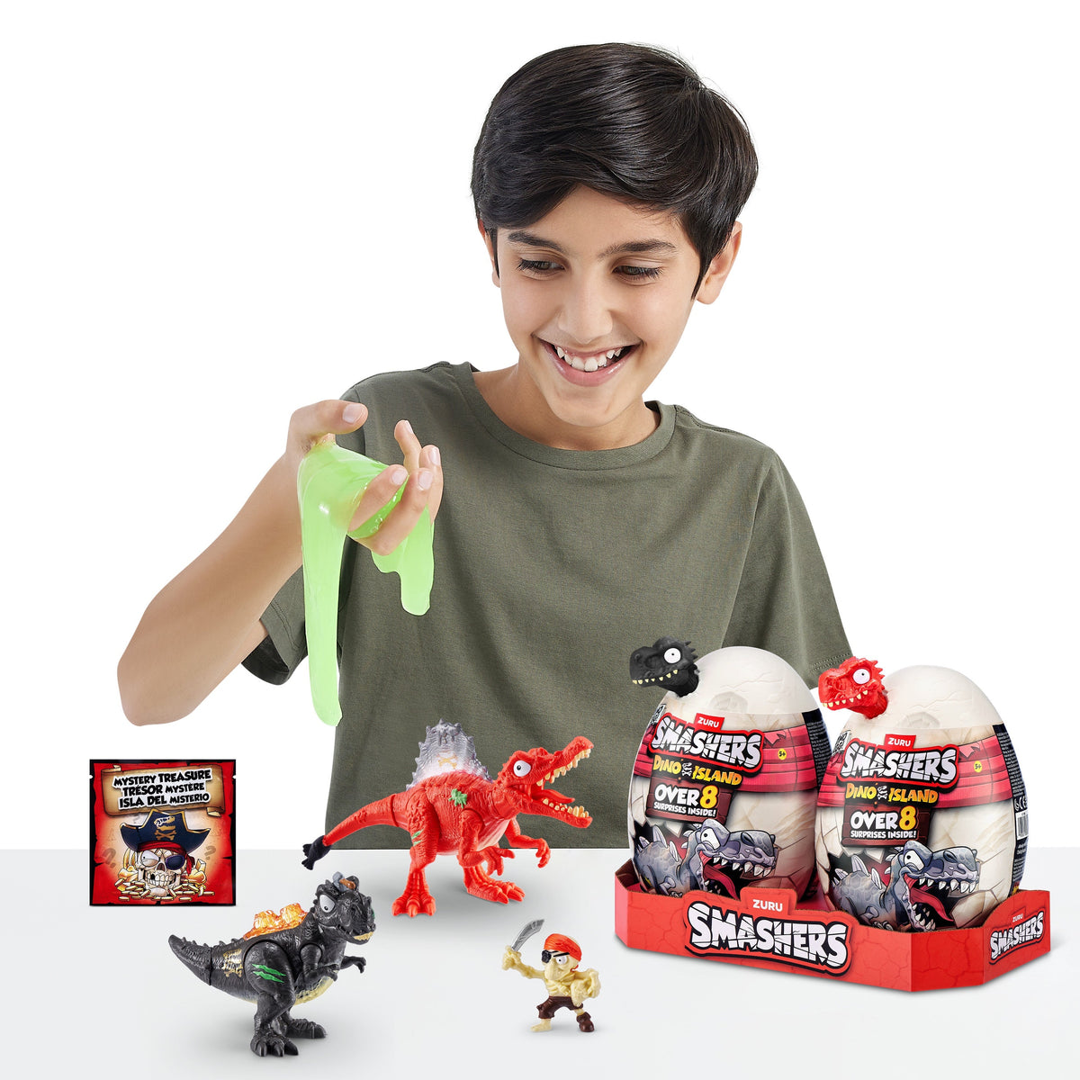 Smashers Dino Island Egg 2 Pack Series 5 Smash & Reveal Dinosaur Surprise Toys with Collectible Figures