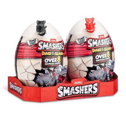 Smashers Dino Island Egg 2 Pack Series 5 Smash & Reveal Dinosaur Surprise Toys with Collectible Figures