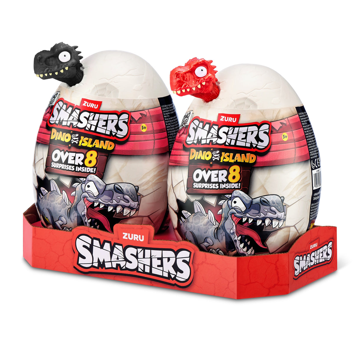 Smashers Dino Island Egg 2 Pack Series 5 Smash & Reveal Dinosaur Surprise Toys with Collectible Figures
