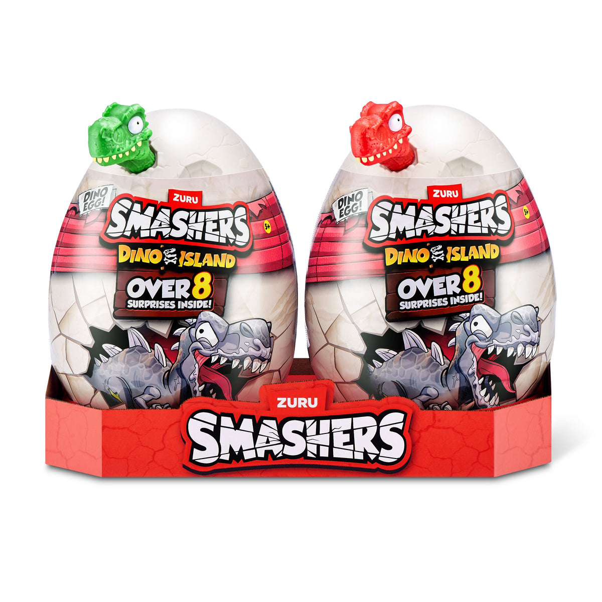 Smashers Dino Island Egg 2 Pack Series 5 Smash & Reveal Dinosaur Surprise Toys with Collectible Figures