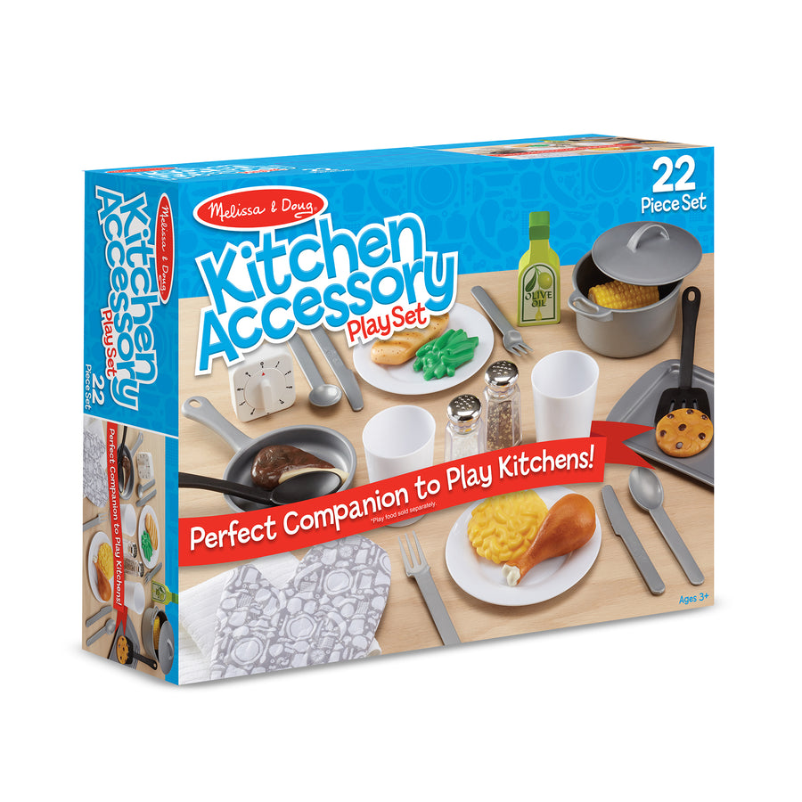 Melissa & Doug Pretend Play Kitchen Accessory Set - 22 Pieces