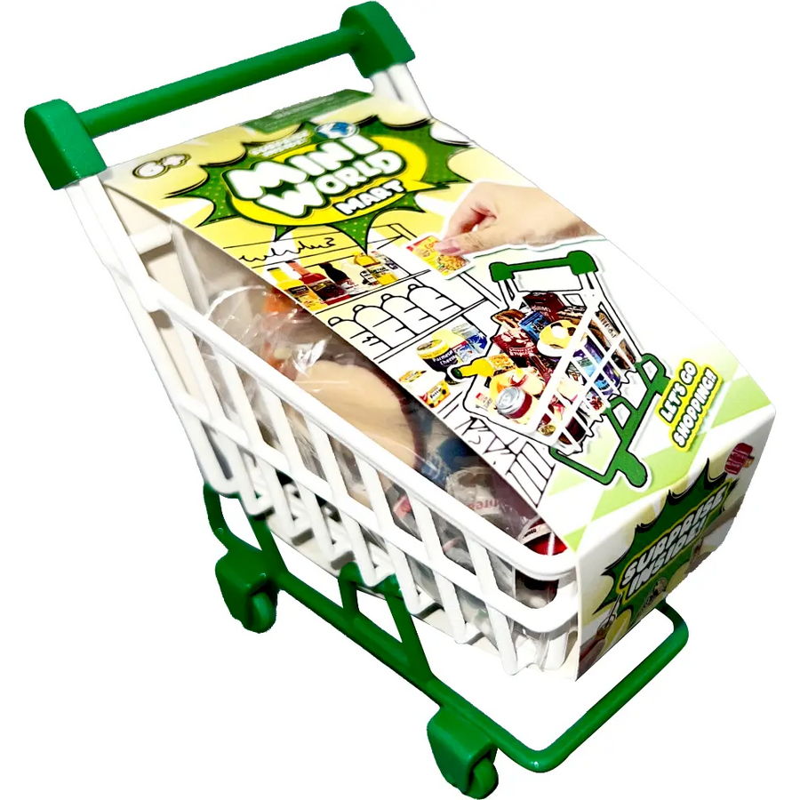 Miniworld Mini Mart Shopping Cart Playset for Kids