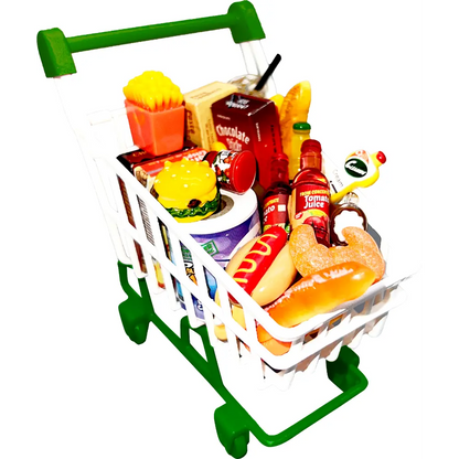 Miniworld Mini Mart Shopping Cart Playset for Kids