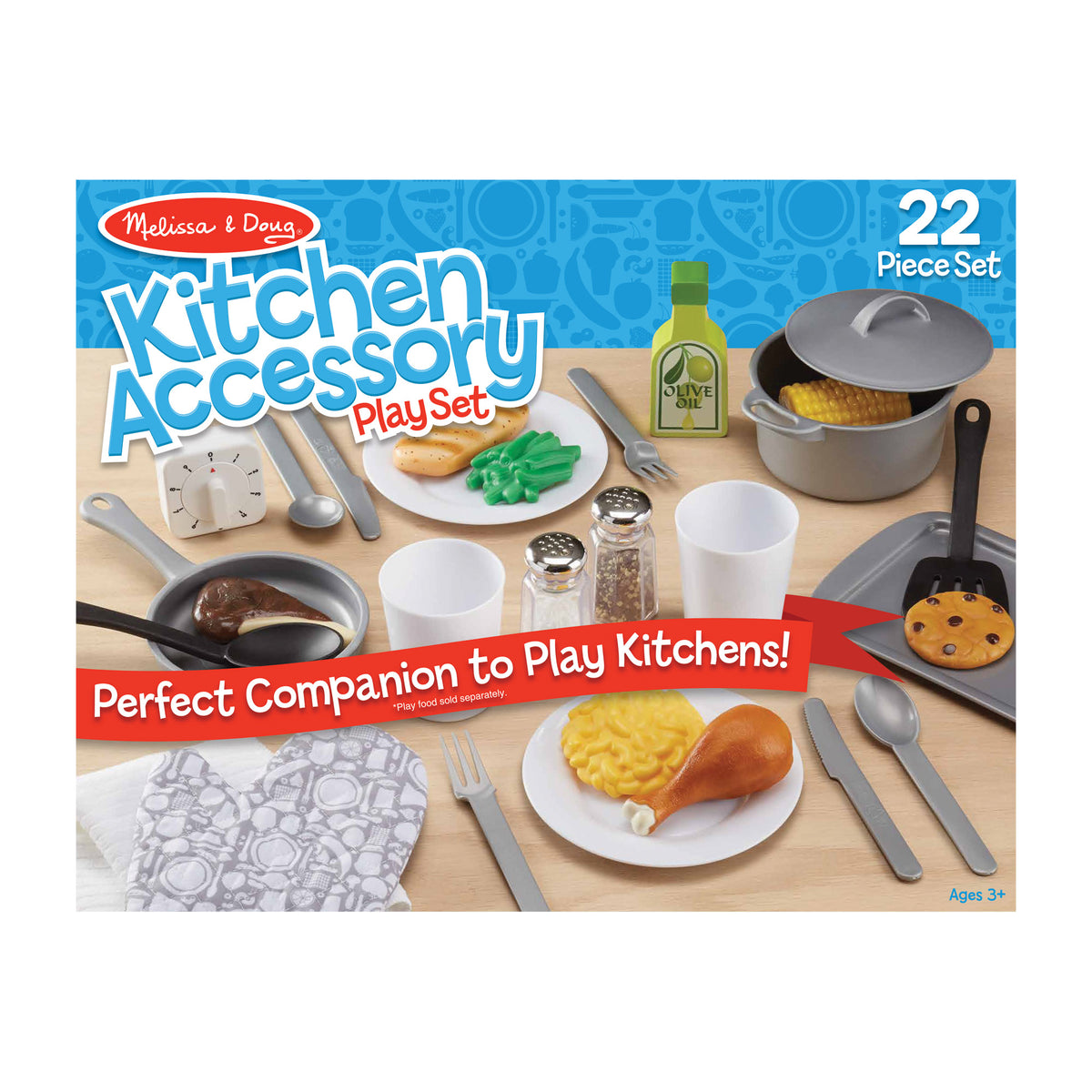 Melissa & Doug Pretend Play Kitchen Accessory Set - 22 Pieces