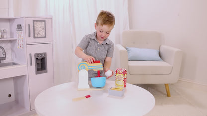 Melissa & Doug Wooden Make-a-Cake Mixer Pretend Play Set