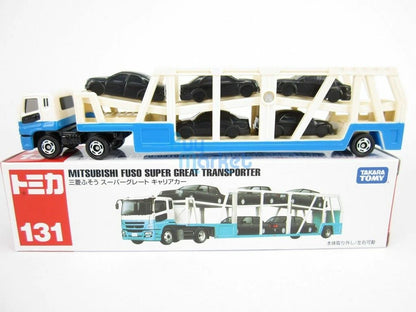 Tomica Mitsubishi Fuso Super Great Car Carrier 1:64 Scale Die-Cast Toy Truck - Collectible Transport Vehicle